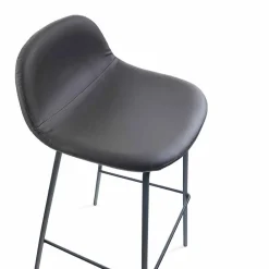 Viadurini Living Küchenhocker-Moderner Hocker aus Kunstleder oder Stoff mit Metallbeinen, 2 Stück - Billo