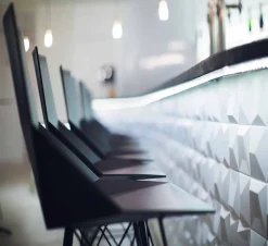 Vondom Outdoor Hocker-Moderner Hocker Faz von aus Polypropylen und Edelstahl, 4 Stück