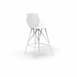 Vondom Outdoor Hocker-Moderner Hocker Faz von aus Polypropylen und Edelstahl, 4 Stück