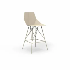 Vondom Outdoor Hocker-Moderner Hocker Faz von aus Polypropylen und Edelstahl, 4 Stück