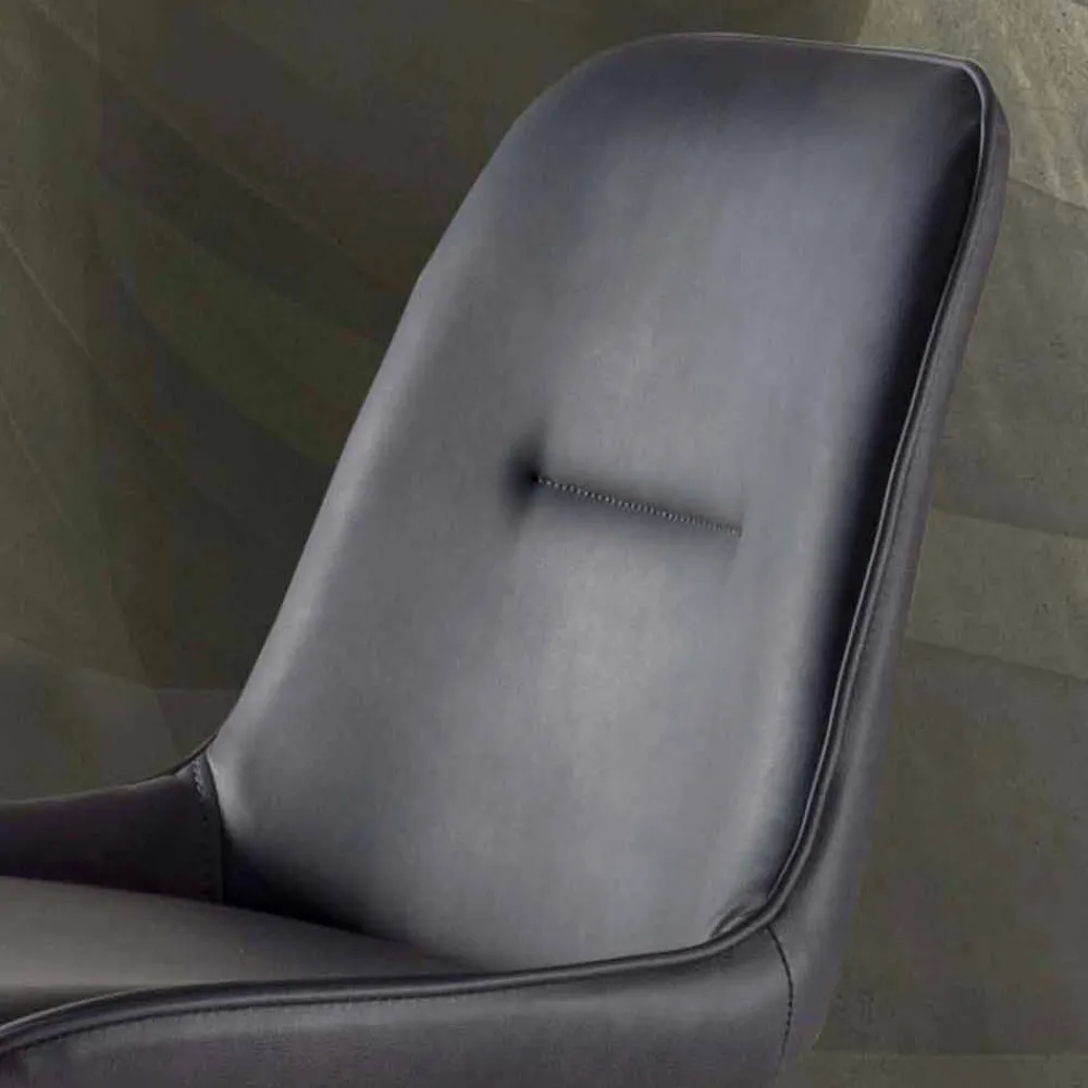 Viadurini Living Barhocker-Moderner Hocker mit Sitzfläche aus Kunstleder H 65 cm - Ines