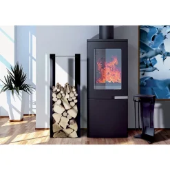 Viadurini Fire Design Kaminholzständer Aus Eisen Und Stahl-Moderner Holzständer aus lackiertem Stahl Made in Italy - Patrik