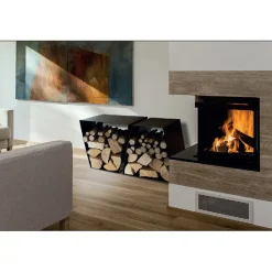 Viadurini Fire Design Kaminholzständer Aus Eisen Und Stahl-Moderner Holzständer aus lackiertem Stahl Made in Italy - Demetra