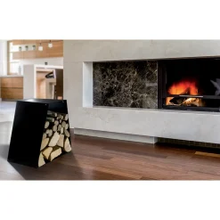 Viadurini Fire Design Kaminholzständer Aus Eisen Und Stahl-Moderner Holzständer aus lackiertem Stahl Made in Italy - Demetra