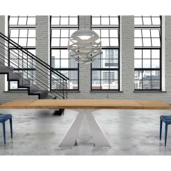 Viadurini Living Ausziehbare Esstische-Moderner Holztisch, ausziehbar bis 300 cm, hergestellt in Italien – Dalmatiner