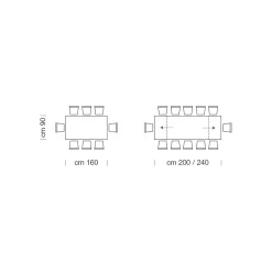 Viadurini Living Ausziehbare Esstische-Moderner Holztisch, ausziehbar bis 300 cm, hergestellt in Italien – Dalmatiner