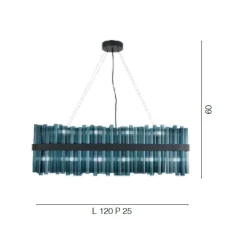 Viadurini Lighting Moderne Kronleuchter-Moderner italienischer handgefertigter Luxus-Kronleuchter aus mundgeblasenem Glas - Maesta