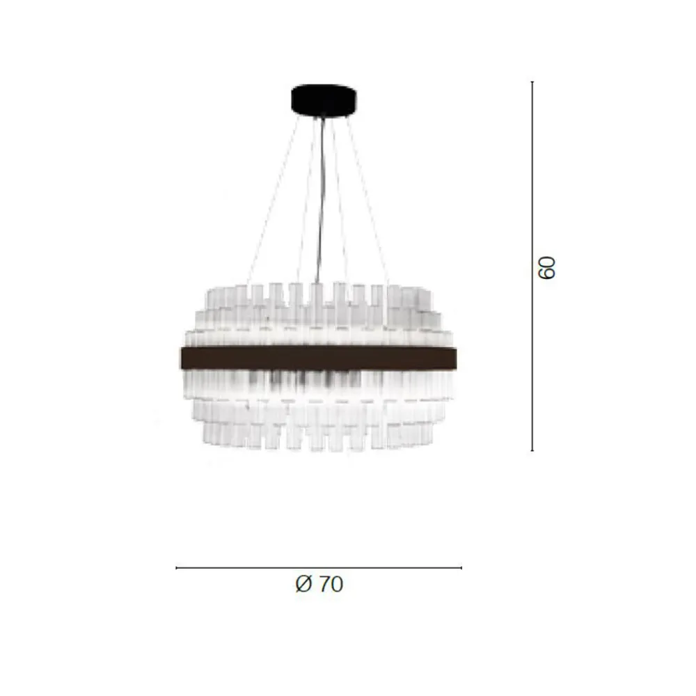 Viadurini Lighting Moderne Kronleuchter-Moderner italienischer Luxus-Kronleuchter aus mundgeblasenem Glas - Maesta