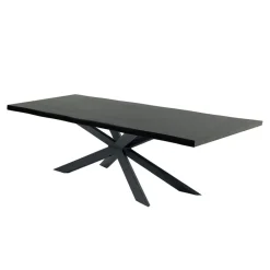 Viadurini Living Esstische-Moderner Küchentisch aus furniertem Holz und Stahl, hergestellt in Italien – Grotta