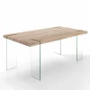 Viadurini Living Esstische-moderner Küchentisch mit Tischplatte aus Mdf und Glasbasis - Joey