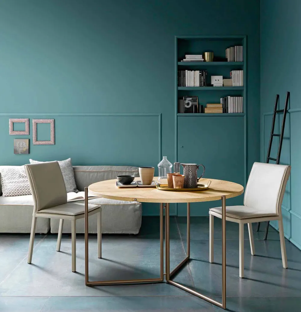 Viadurini Living Tisch Höhenverstellbar-Moderner klappbarer Esstisch aus Holz und Metall Made in Italy - Menelao