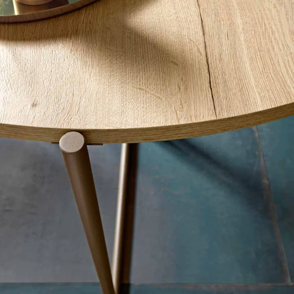 Viadurini Living Tisch Höhenverstellbar-Moderner klappbarer Esstisch aus Holz und Metall Made in Italy - Menelao