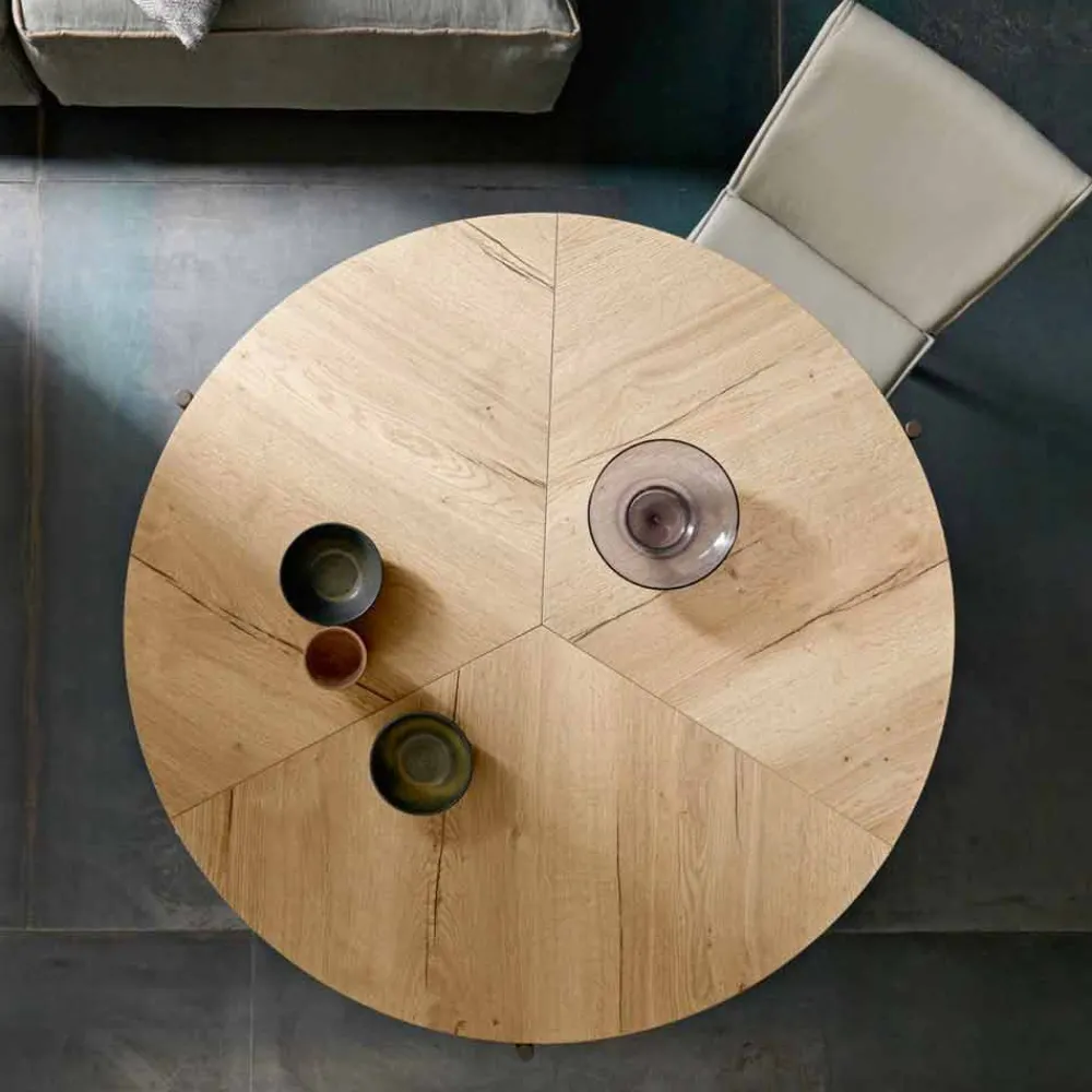 Viadurini Living Tisch Höhenverstellbar-Moderner klappbarer Esstisch aus Holz und Metall Made in Italy - Menelao