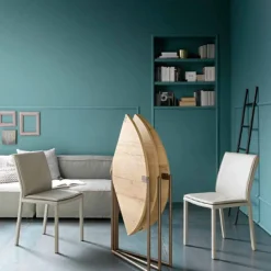 Viadurini Living Tisch Höhenverstellbar-Moderner klappbarer Esstisch aus Holz und Metall Made in Italy - Menelao