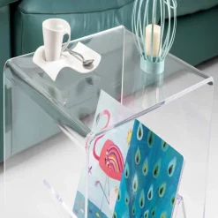 Viadurini Living Moderne Couchtische-Moderner kleiner Tisch / Zeitungsständer aus Plexiglas, Cavour