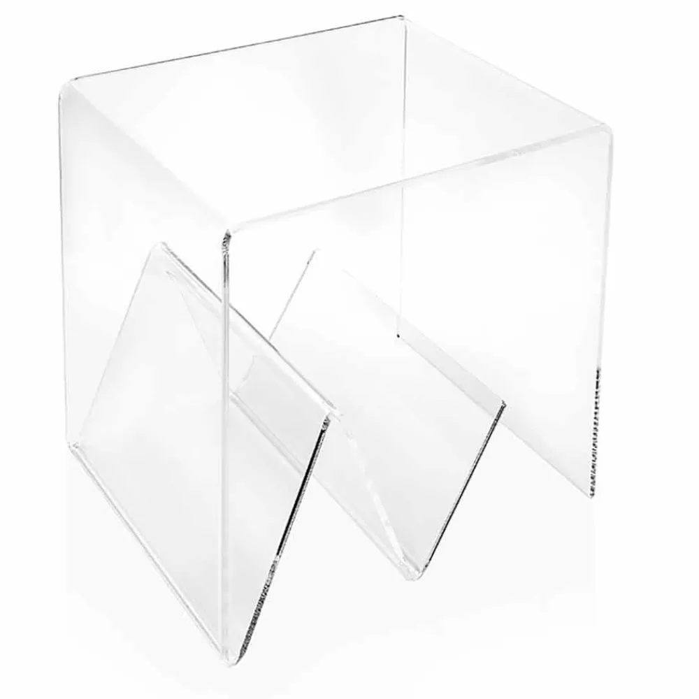 Viadurini Living Moderne Couchtische-Moderner kleiner Tisch / Zeitungsständer aus Plexiglas, Cavour