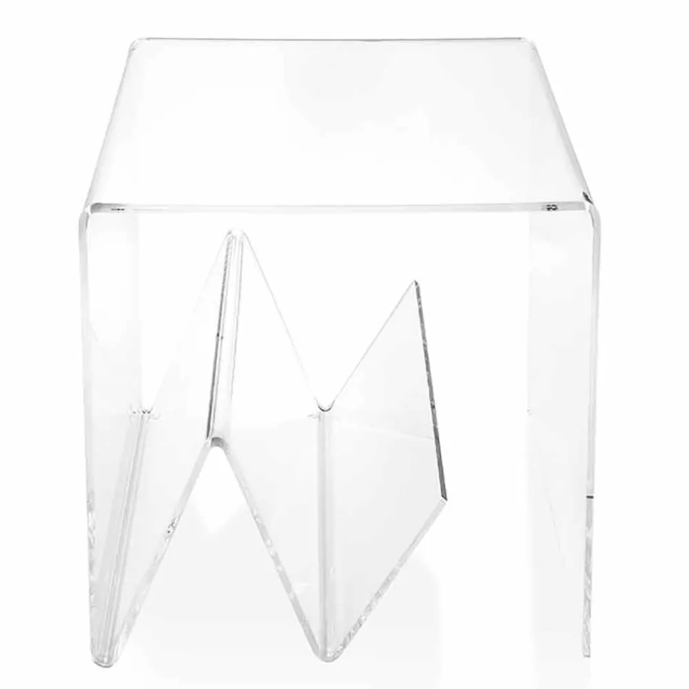 Viadurini Living Moderne Couchtische-Moderner kleiner Tisch / Zeitungsständer aus Plexiglas, Cavour
