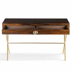 Viadurini Living Konsolentisch Flur-Moderner Konsolentisch Ada 4, mit Schiebeschubladen,aus glänzendem Ebenholz