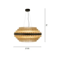 Viadurini Lighting Moderne Kronleuchter-Moderner Kronleuchter aus mundgeblasenem Glas und Metall, italienische Handwerkskunst - Maesta