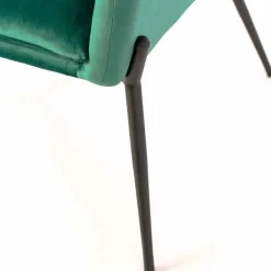 Viadurini Living Moderne Sessel-Moderner Lounge Chair aus petrolgrünem Samt und schwarzem Metall - getönt