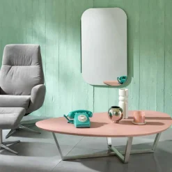 Viadurini Living Moderne Couchtische-Moderner Loungetisch aus MDF und Chrom - Pimpa