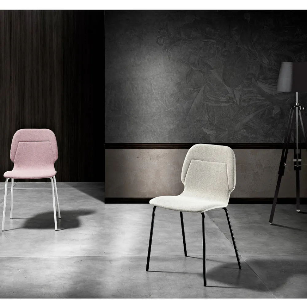 Viadurini Living Moderne Stühle-Moderner Monocoque-Stuhl aus farbenfrohem Designstoff – Patrick