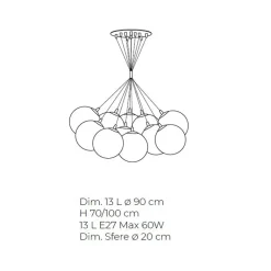 Viadurini Vetro di Venezia Murano Lampen|Moderne Kronleuchter-Moderner mundgeblasener Kronleuchter aus venezianischem Glas - Schnee