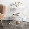 Viadurini Living Nachttische-Moderner Nachttisch aus transparentem Acryl-Kristall-Design mit Ablage - Icaria