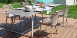 Varaschin Metallsessel-Moderner Outdoor-Sessel aus Stoff und Aluminium Emma