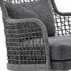 Varaschin Stoffsessel-Moderner Outdoor-Sessel mit Kopfstütze aus Stoff Emma