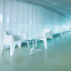 Vondom Gartenstühle Kunststoff-Moderner Outdoor-Sessel von Voxel, aus farbigem Polyethylen, 4 Stück