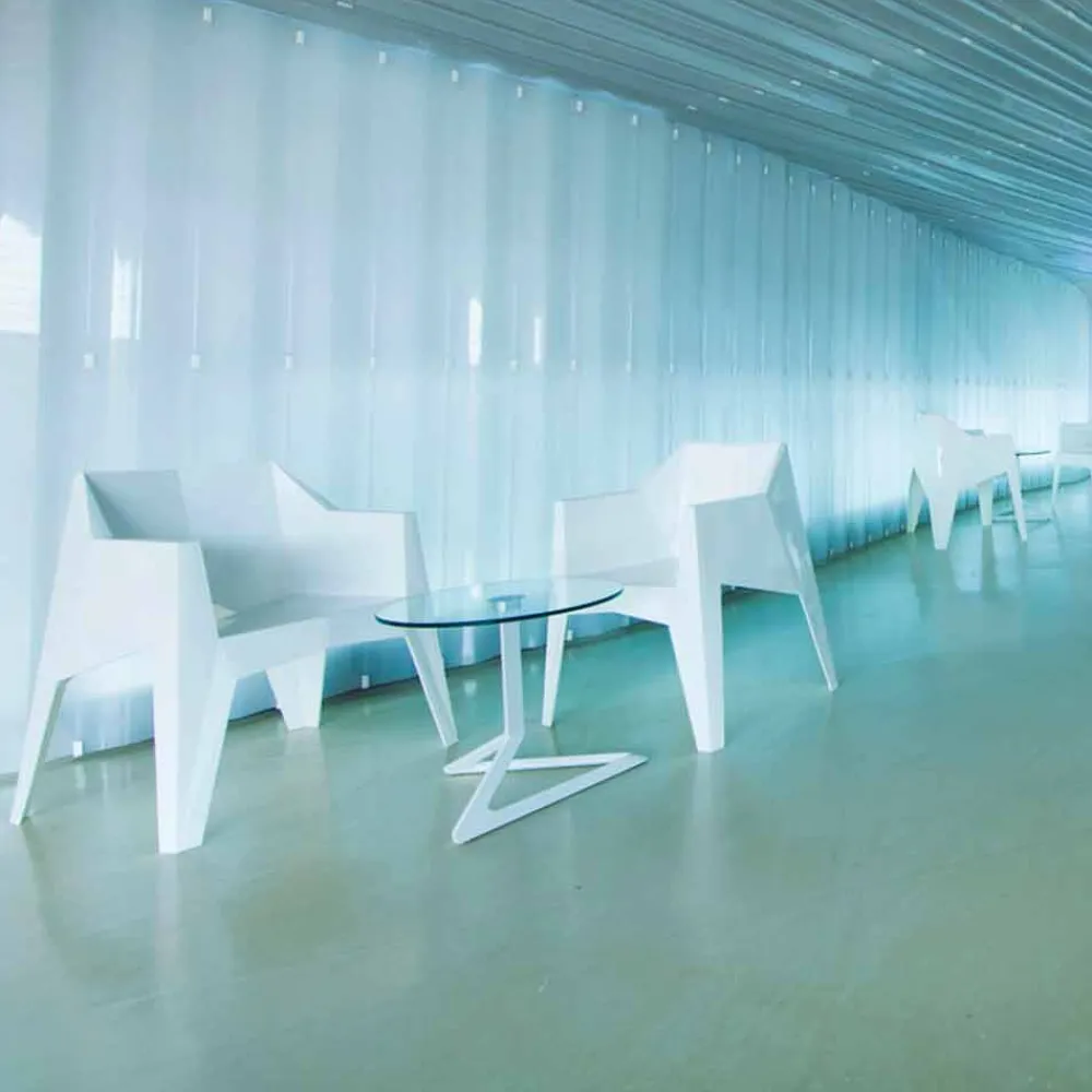 Vondom Gartenstühle Kunststoff-Moderner Outdoor-Sessel von Voxel, aus farbigem Polyethylen, 4 Stück