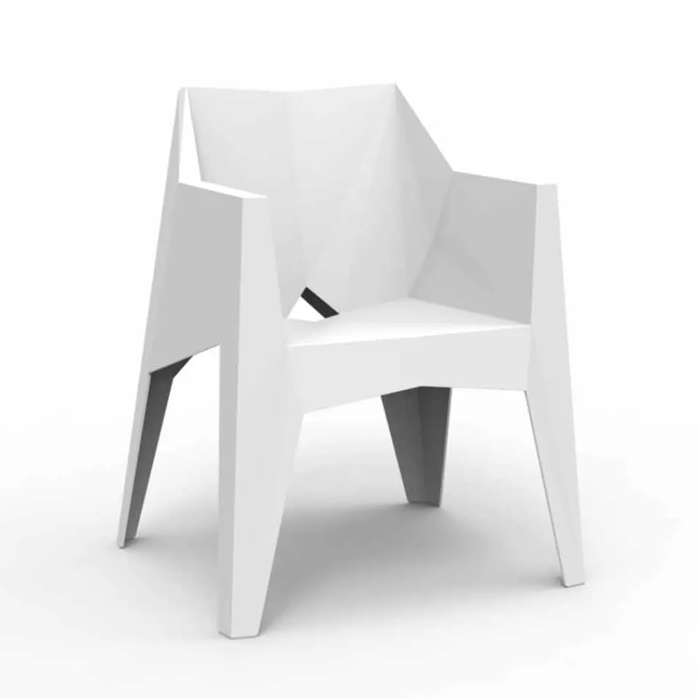 Vondom Gartenstühle Kunststoff-Moderner Outdoor-Sessel von Voxel, aus farbigem Polyethylen, 4 Stück