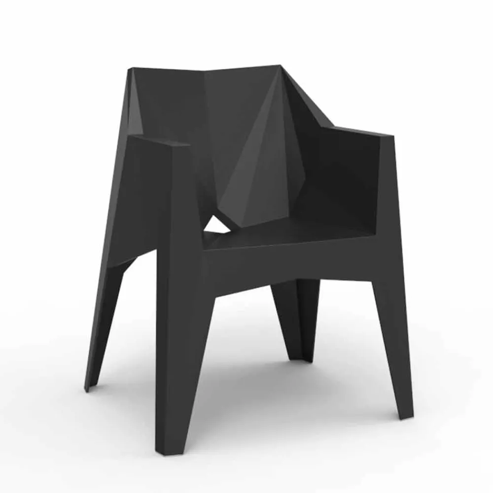 Vondom Gartenstühle Kunststoff-Moderner Outdoor-Sessel von Voxel, aus farbigem Polyethylen, 4 Stück