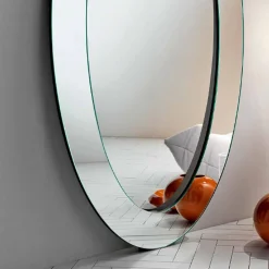 Viadurini Living Standspiegel-Moderner ovaler freistehender Spiegel mit geneigtem Rahmen Made in Italy - Salamina