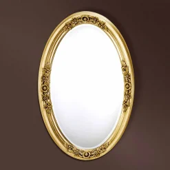 Viadurini Classic Wandspiegel-Moderner ovaler Holzspiegel handgefertigt in Italien Federico