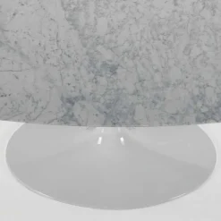 Viadurini Living Esstisch Oval|Esstische-Moderner ovaler Tisch aus Carrara- oder schwarzem Marquinia-Marmor, hergestellt in Italien – Dollars