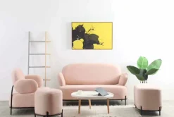 Viadurini Living Sitzsäcke|Sitzsäcke-Moderner quadratischer Hocker gepolstert und mit puderrosa Stoff bezogen - Pocus