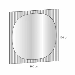 Viadurini Living Wandspiegel-Moderner quadratischer Wandspiegel in rauchiger Farbe Made in Italy - Bandolero