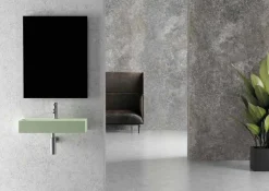 Viadurini Bathroom Keramikwaschbecken-Moderner rechteckiger Aufsatz oder hängender Waschtisch 60x30 cm in Keramik - Akt