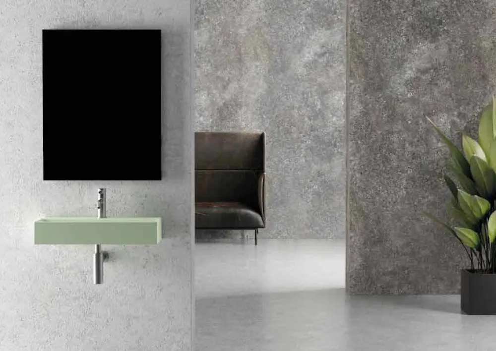 Viadurini Bathroom Keramikwaschbecken-Moderner rechteckiger Aufsatz oder hängender Waschtisch 60x30 cm in Keramik - Akt