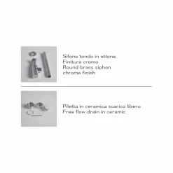 Viadurini Bathroom Keramikwaschbecken-Moderner rechteckiger Aufsatz oder hängender Waschtisch 60x30 cm in Keramik - Akt