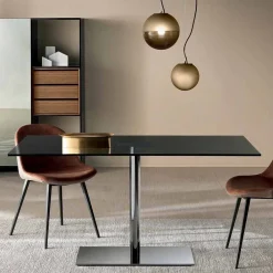 Viadurini Living Esstische Nach Mass|Esstische-Moderner rechteckiger Tisch aus geräuchertem oder extraleichtem Glas Made in Italy - Dolce