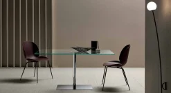 Viadurini Living Esstische Nach Mass|Esstische-Moderner rechteckiger Tisch aus geräuchertem oder extraleichtem Glas Made in Italy - Dolce