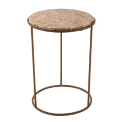 Viadurini Living Moderne Couchtische-Moderner runder Couchtisch aus Metall und hochwertigem Marmor - Raphael