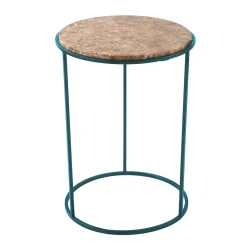 Viadurini Living Moderne Couchtische-Moderner runder Couchtisch aus Metall und hochwertigem Marmor - Raphael