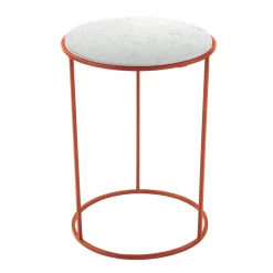 Viadurini Living Moderne Couchtische-Moderner runder Couchtisch aus Metall und hochwertigem Marmor - Raphael