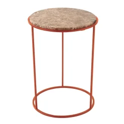 Viadurini Living Moderne Couchtische-Moderner runder Couchtisch aus Metall und hochwertigem Marmor - Raphael