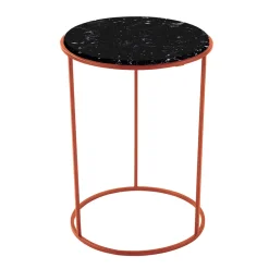 Viadurini Living Moderne Couchtische-Moderner runder Couchtisch aus Metall und hochwertigem Marmor - Raphael