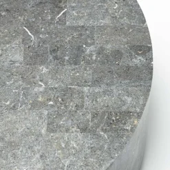Viadurini Living Couchtische Aus Stein-Moderner runder Couchtisch aus Fossil Stone – Vermont